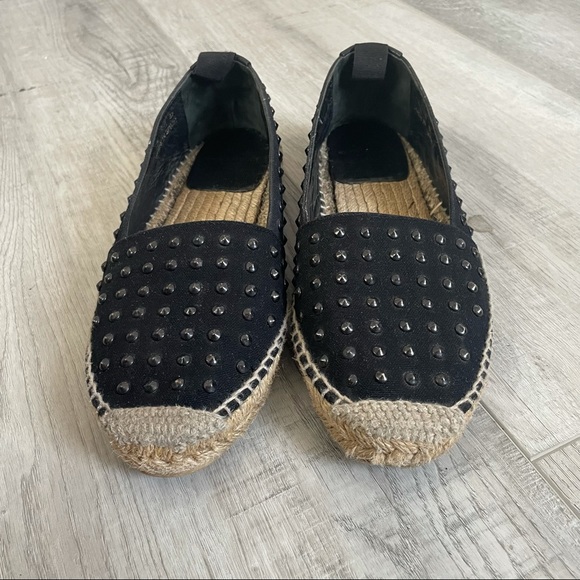 Saint Laurent Studded Canvas Espadrilles - Picture 8 of 12